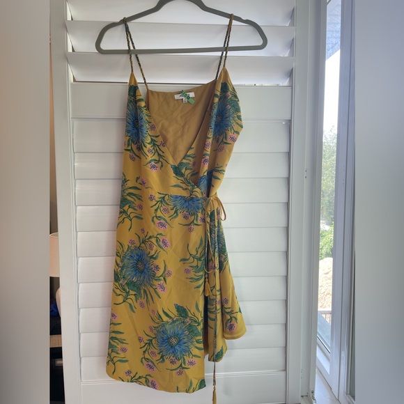 Madewell Silk Wrap Dress in Painted Blooms - Picture 2 of 5